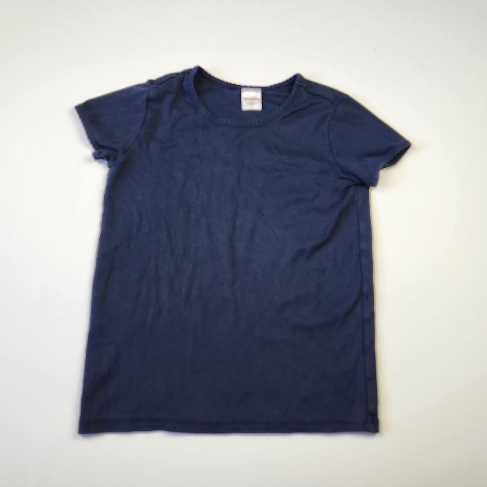 Hanna Andersson Navy Bright Basics Tee in Pima Cotton sz 140 cm US 10